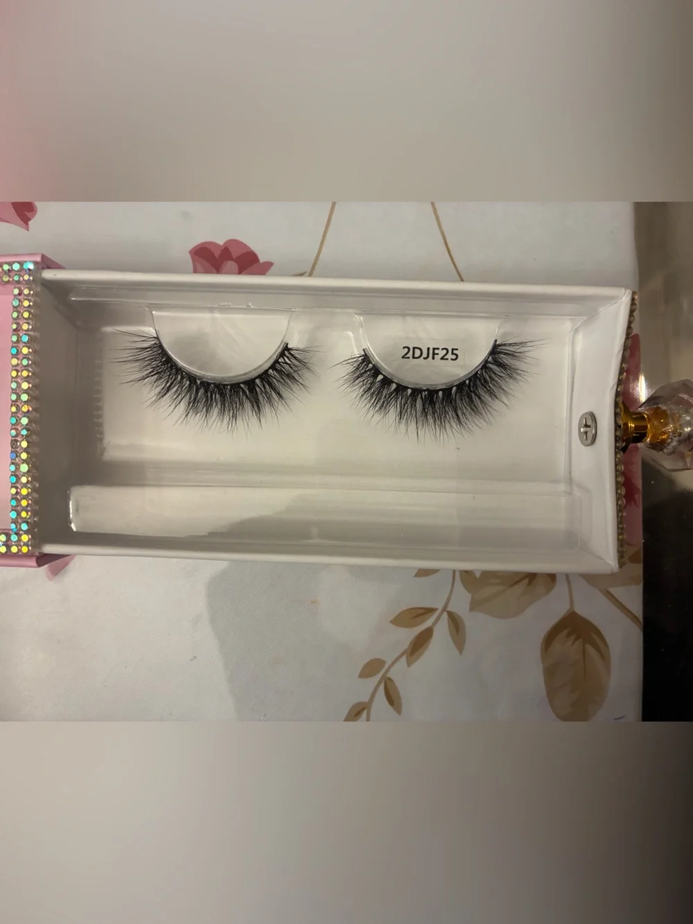 Pink Faux Mink Lashes - Voluminous Black Lashes (2DJF25)
